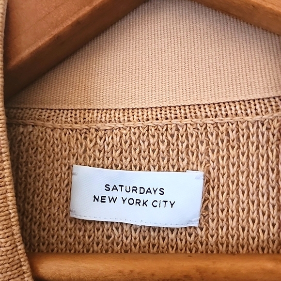 Saturdays New York City Medium Caramel Cardigan Perfect Condition - Picture 4 of 7